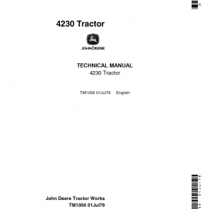 John Deere 4230 Compact Utility Tractors Service Manual TM1056