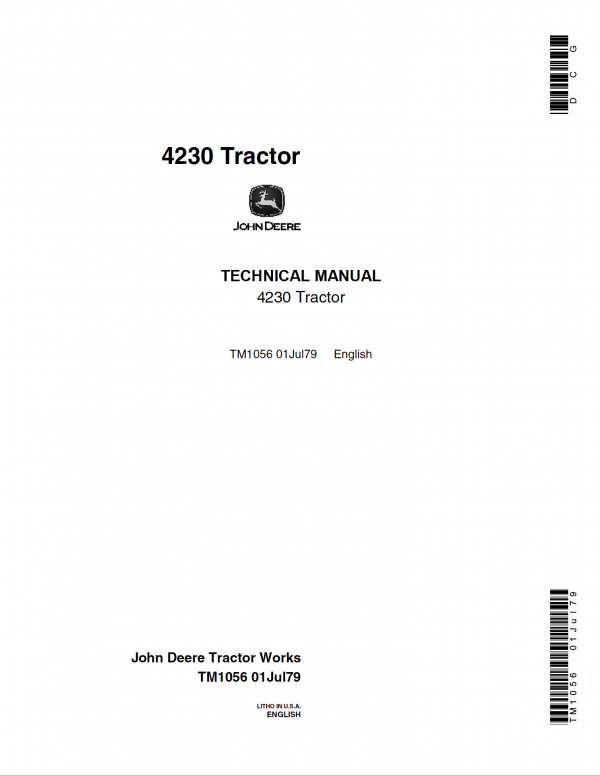 John Deere 4230 Compact Utility Tractors Service Manual TM1056