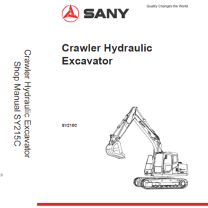Sany SY215C Hydraulic Excavator Repair Service Manual