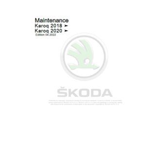SKODA KAROQ (NU) Repair Service Manual