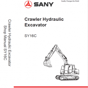 Sany SY16C Hydraulic Excavator Repair Service Manual