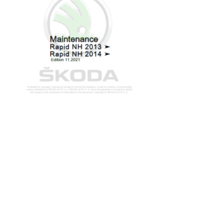 SKODA RAPID NH (2013) (NH) Repair Service Manual
