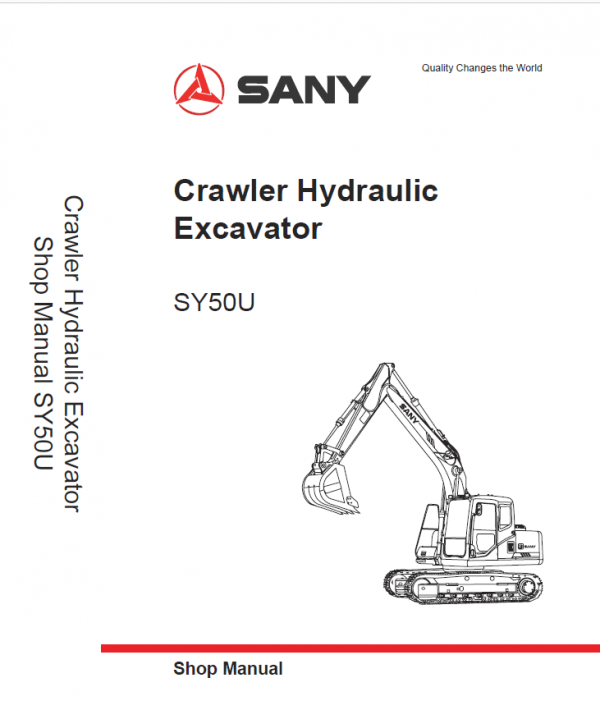 Sany SY50U Hydraulic Excavator Repair Service Manual