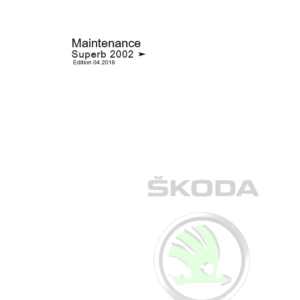 SKODA SUPERB (3U, 3U4) Repair Service Manual
