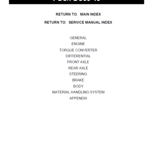 Toyota FDC33, FDC35, FDC40, FDC45 Forklift Repair Service Manual