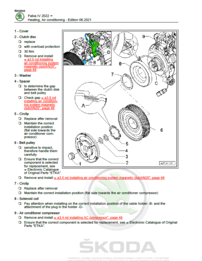 SKODA FABIA IV (PJ) Repair Service Manual