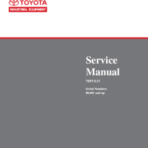 Toyota 7BPUE15 Order Picker Repair Service Manual