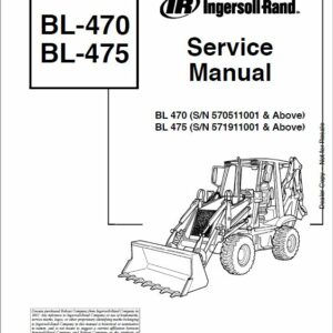 Bobcat BL470, BL475 Loader Service Repair Manual