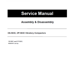 Caterpillar CAT CS-563C, CP-563C Vibratory Compactors Service Repair Manual (4KN00001 and up)