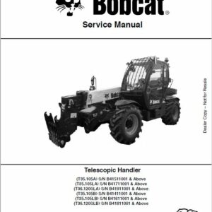 Bobcat T35.105, T36.120 versaHANDLER Telescopic Service Repair Manual