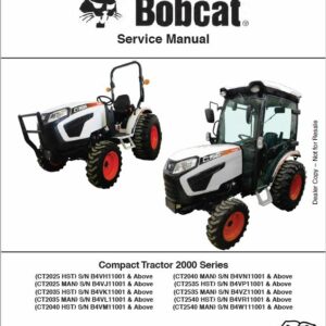Bobcat CT2025, CT2035, CT2535, CT2540 Tractor Service Repair Manual