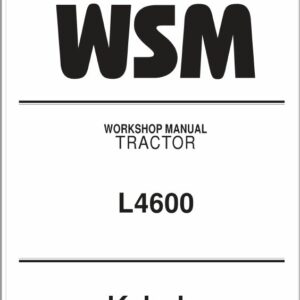 Kubota L4600 Tractor Workshop Repair Manual