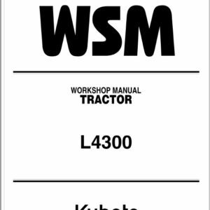 Kubota L4300 Tractor Workshop Repair Manual