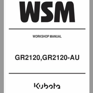 Kubota GR2120, GR2120-AU Lawn Mower Workshop Service Repair Manual