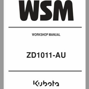 Kubota ZD1011-AU Mower Workshop Repair Manual