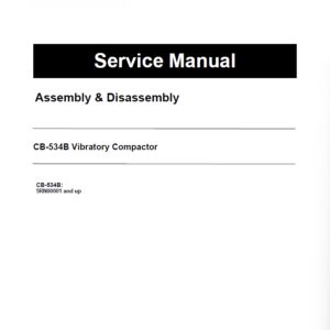 Caterpillar CAT CB-534B Vibratory Compactor Service Repair Manual (5RN00001 and up)