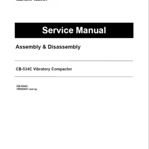 Caterpillar CAT CB-534C Vibratory Compactor Service Repair Manual (1WS00001 and up)