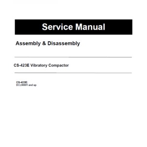 Caterpillar CAT CS-423E Vibratory Compactor Service Repair Manual (DCL00001 and up)