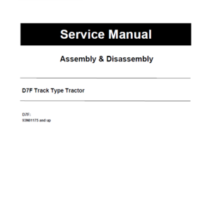 Caterpillar CAT D7F Track Type Tractor Service Repair Manual (93N01175 and up)
