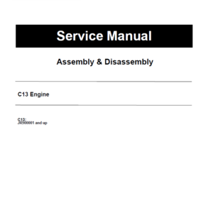 Caterpillar CAT C13 Engine Service Repair Manual (JR900001 and up)