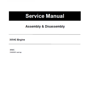 Caterpillar CAT 3054C Engine Service Repair Manual (33400001 and up)