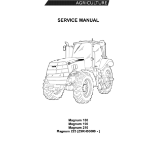 Case 180, 190, 210, 225 Magnum Tractor Service Repair Manual (SN Z9RH06000 - )