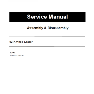Caterpillar CAT 924K Wheel Loader Service Repair Manual (PWR00001 and up)