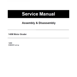 Caterpillar CAT 140M Motor Grader Service Repair Manual (B9M00001 and up)