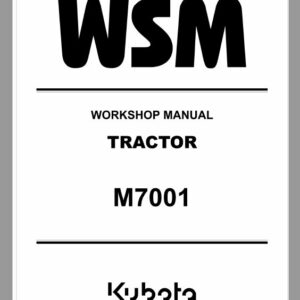 Kubota M7001 Tractor Workshop Service Repair Manual
