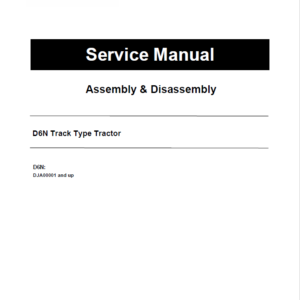 Caterpillar CAT D6N Track Type Tractor Service Repair Manual (DJA00001 and up)
