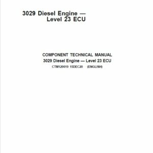 John Deere 3029 Diesel Engine Level 23 ECU Component Technical Manual (CTM120619)