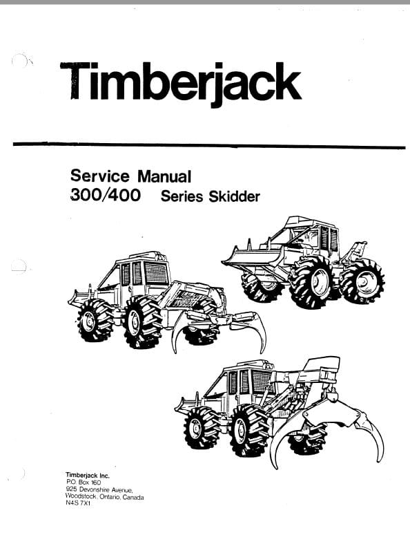 John Deere Timberjack 380, 480, 480 Skidders Repair Service Manual (F276794)