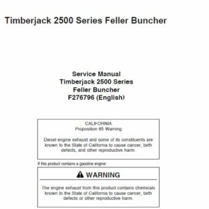 Timberjack 2515, 2518, 2520 Feller Buncher Service Repair Manual