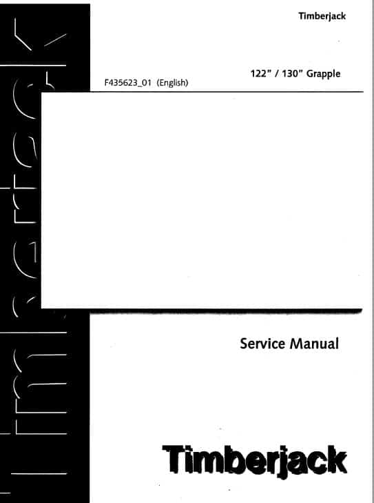 Timberjack 122, 130 Grapple Service Repair Manual