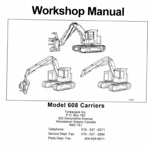 Timberjack 608 Carriers Service Repair Manual (977031 - 987326)