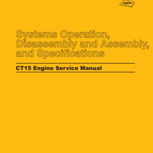 Caterpillar CAT CT15 Truck Engine Service Repair Manual (SJJ00001 and up)