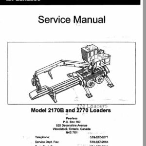Peerless 2170B, 2770 Loader Service Repair Manual (CB1066-CE1313, 961314 and Up)