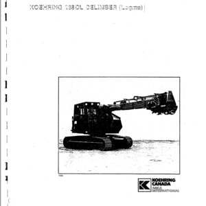 Koekring Waterous 266 DL Delimber Service Repair Manual (SN 51601 and Up)