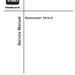 Toro Reelmaster 5010-H Service Repair Manual