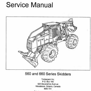 Timberjack 560, 660 Skidder Service Repair Manual