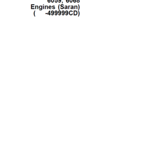 John Deere 3029, 4039, 4045, 6059, 6068 Engines Saran Repair Manual ( SN before - 499999CD)