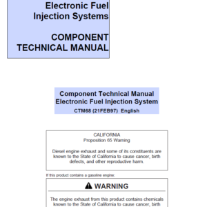 John Deere Electronic Fuel Injection Systems Repair Service Manual (CTM68)