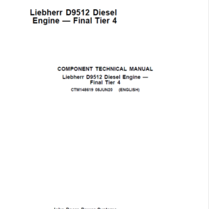 Liebherr D9512 Diesel Engine - Final Tier 4 Repair Manual (CTM148619)