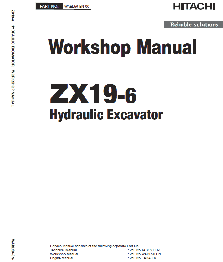 Hitachi Zaxis ZX19-6 Mini Excavator Service Repair Manual