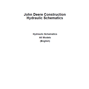 John Deere Construction Hydraulic Schematics Manual