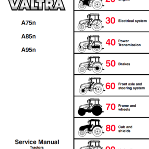Valtra A75n, A85n, A95n Tractors Service Repair Manual