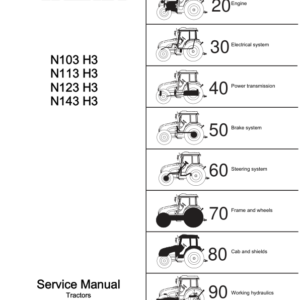 Valtra N103H3, N113H3, N123H3, N143H3 Tractor Service Repair Manual