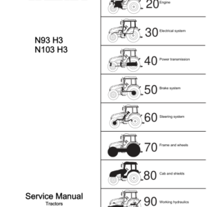Valtra N93H3, N103H3 Tractors Service Repair Manual