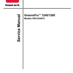 Toro Greens Pro 1240, 1260 Service Repair Manual