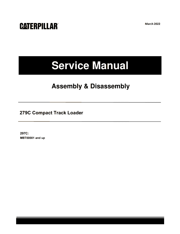 Caterpillar CAT 279C Compact Track Loader Service Repair Manual (MBT00001 and up)_1